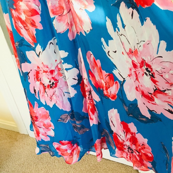 Lulu's Always There For Me Floral Print Wrap Maxi Dress Fairycore Feminine - Picture 9 of 16